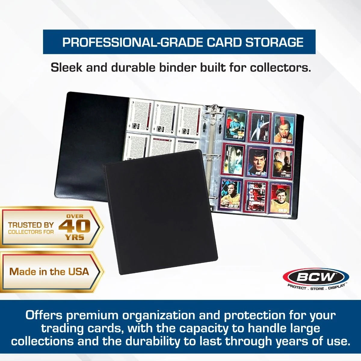 2 in. Album - Plain - Black