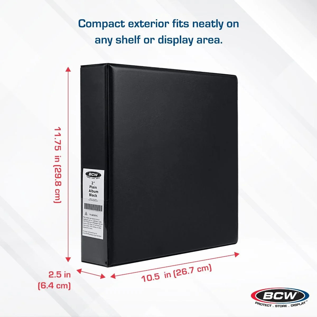 2 in. Album - Plain - Black