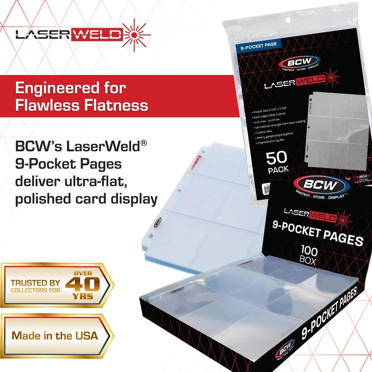 LaserWeld® 9-Pocket Page - Side Load (100 CT. Box)