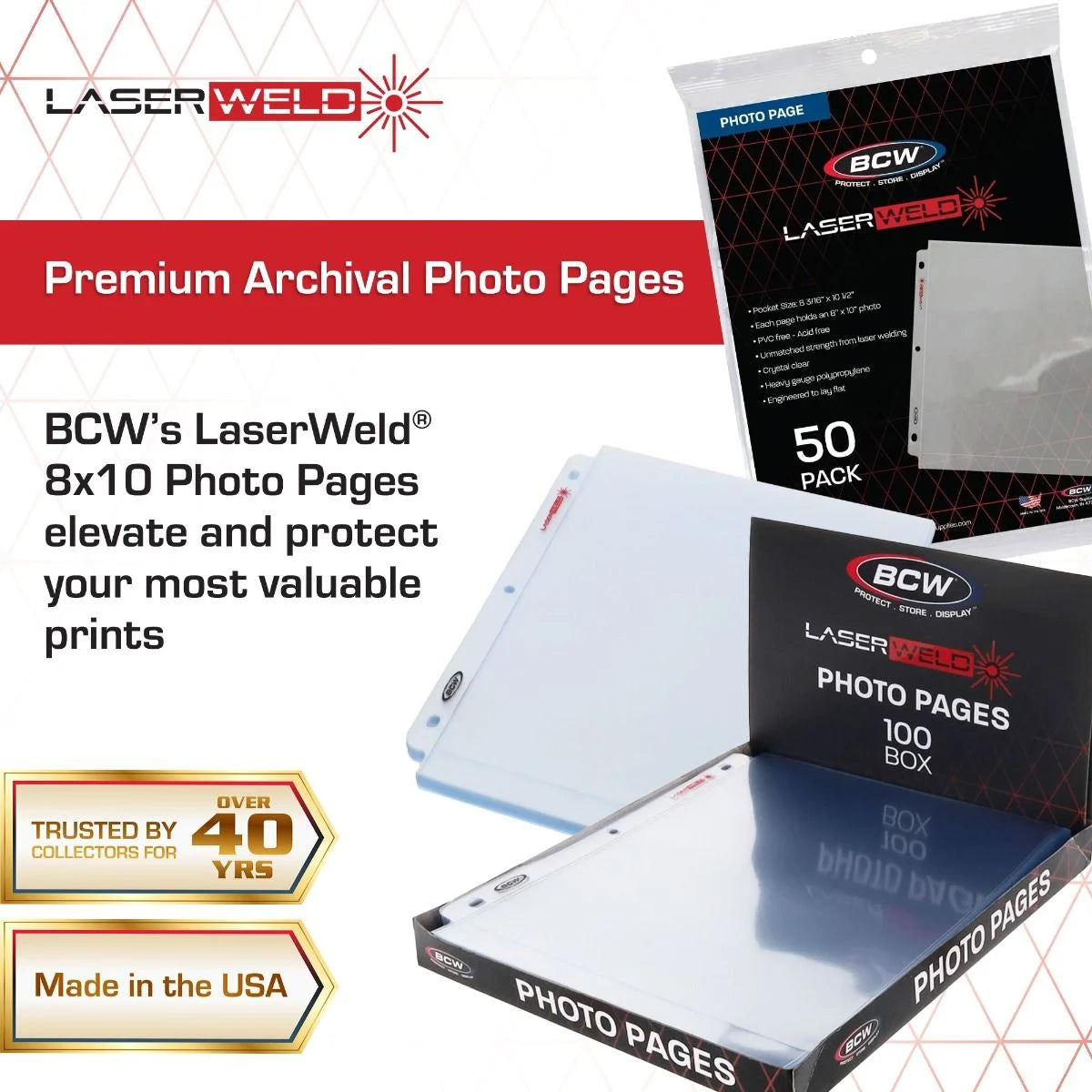 LaserWeld® 8x10 Photo Page (100 CT. Box)