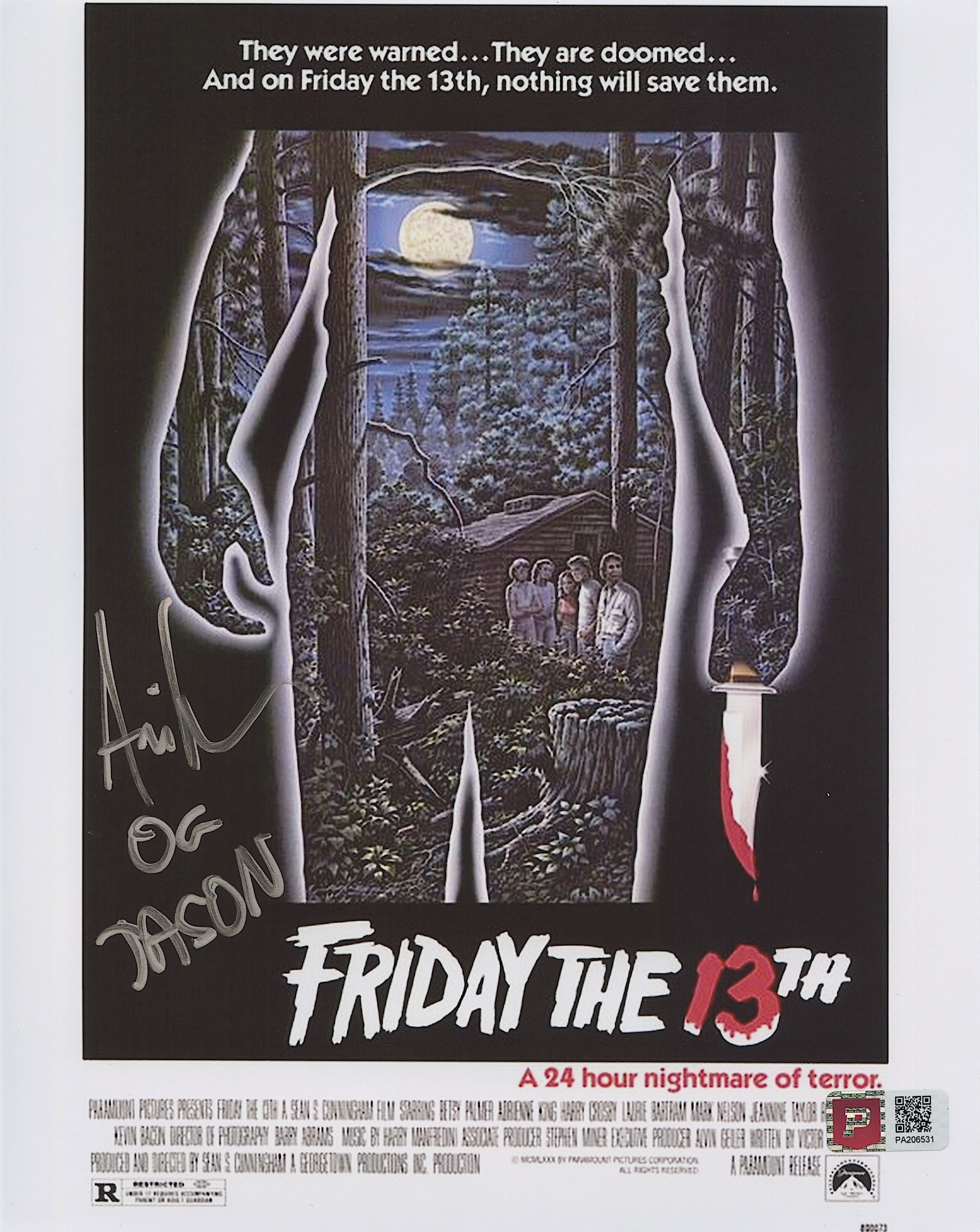 Ari Lehman Signed "Friday the 13th" 8x10 Photo Inscribed "OG Jason" (PA)