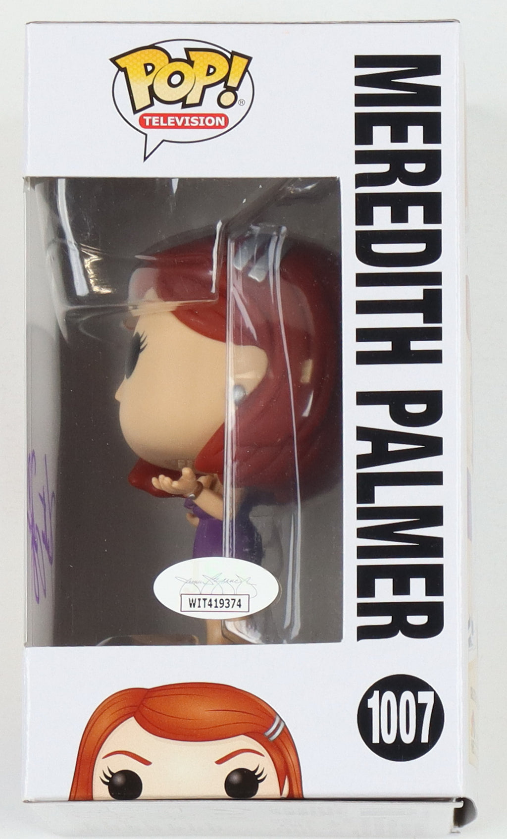 Kate Flannery Signed "The Office" #1007 Meredith Palmer Funko Pop! Vinyl Figure (JSA)