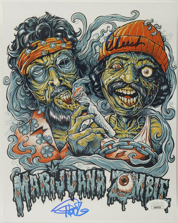 Cheech Marin & Tommy Chong Signed "Marijuana Zombie" 8x10 Photo (JSA)