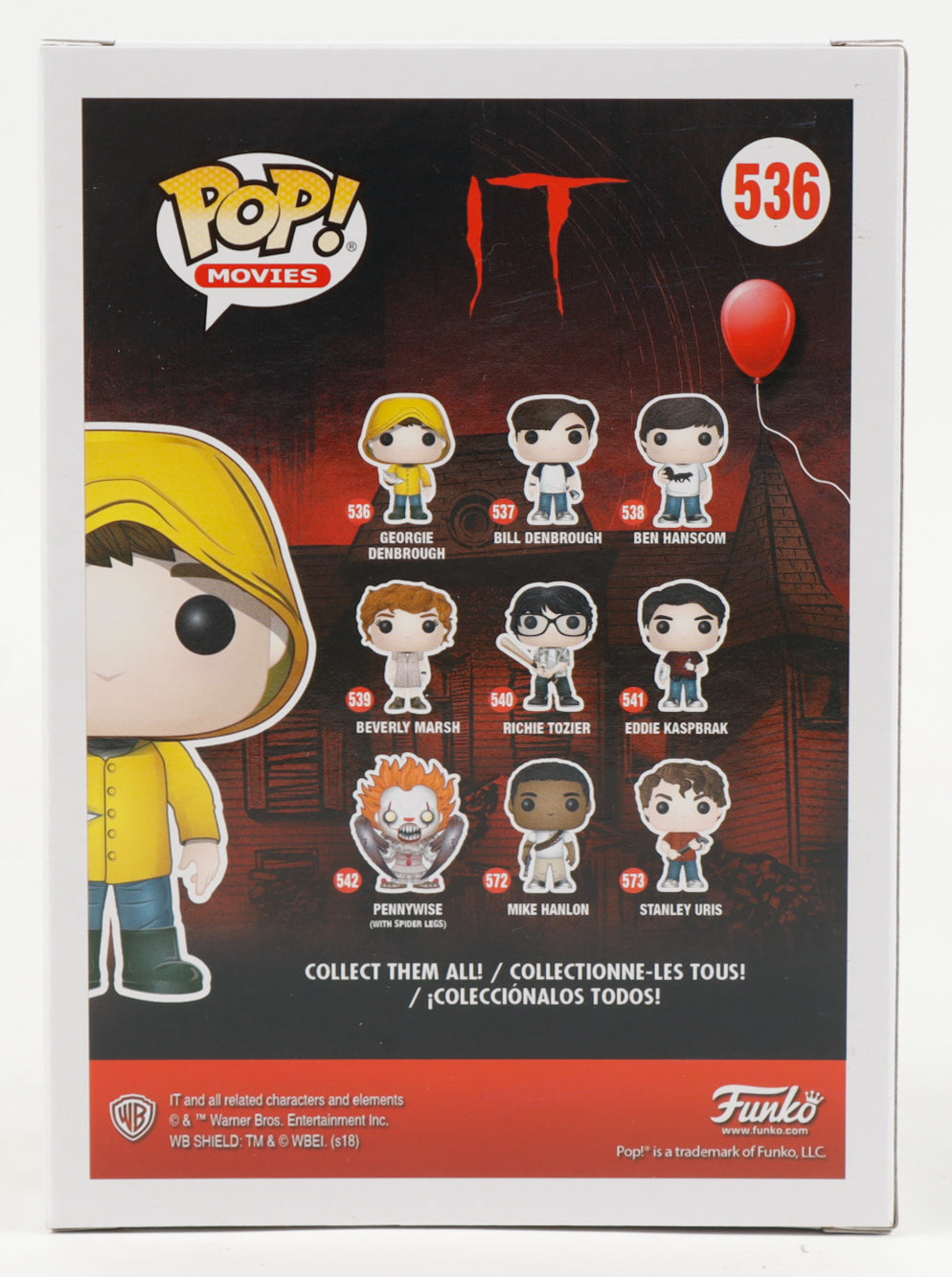 Jackson Robert Scott Signed "IT" #536 Georgie Funko Pop! (Beckett)