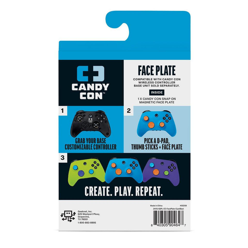 CANDY CON Face Plate - Cyan Blast