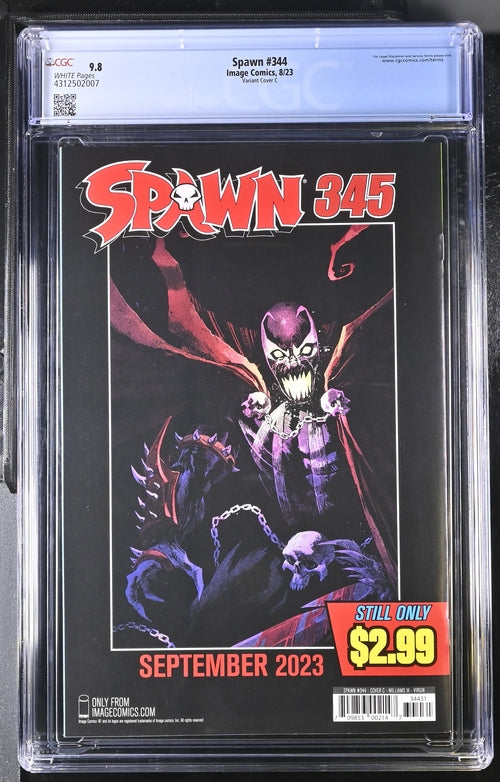 Spawn #344 CGC 9.8 J.H. Williams III Virgin cover