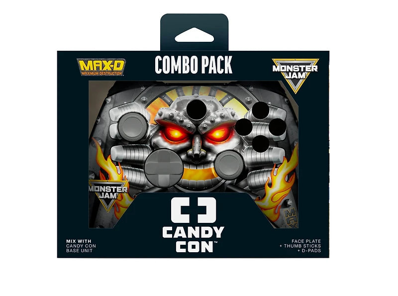 Monster Jam Face Plate Combo Pack For Candy Con Base Unit Controller - MAX-D