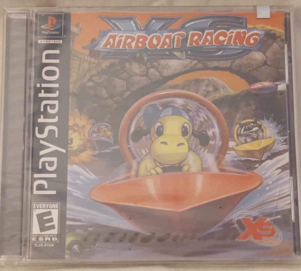XS Airboat Racing PS1 PSX Sealed in original packaging with hang tab