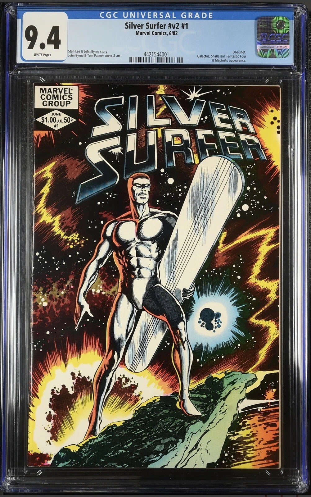 Marvel Silver Surfer #1 V2 CGC 9.4 1982 White Pages One shot Galactus FF