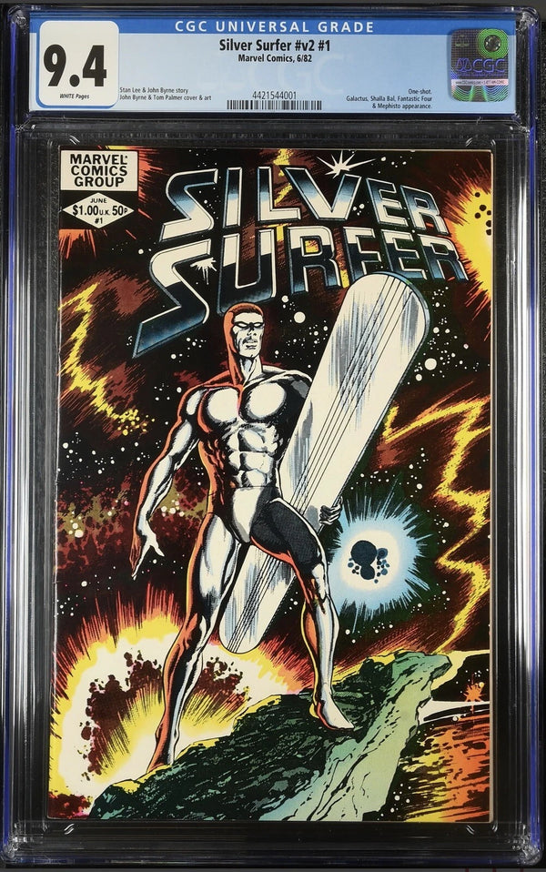 Marvel Silver Surfer #1 V2 CGC 9.4 1982 White Pages One shot Galactus FF