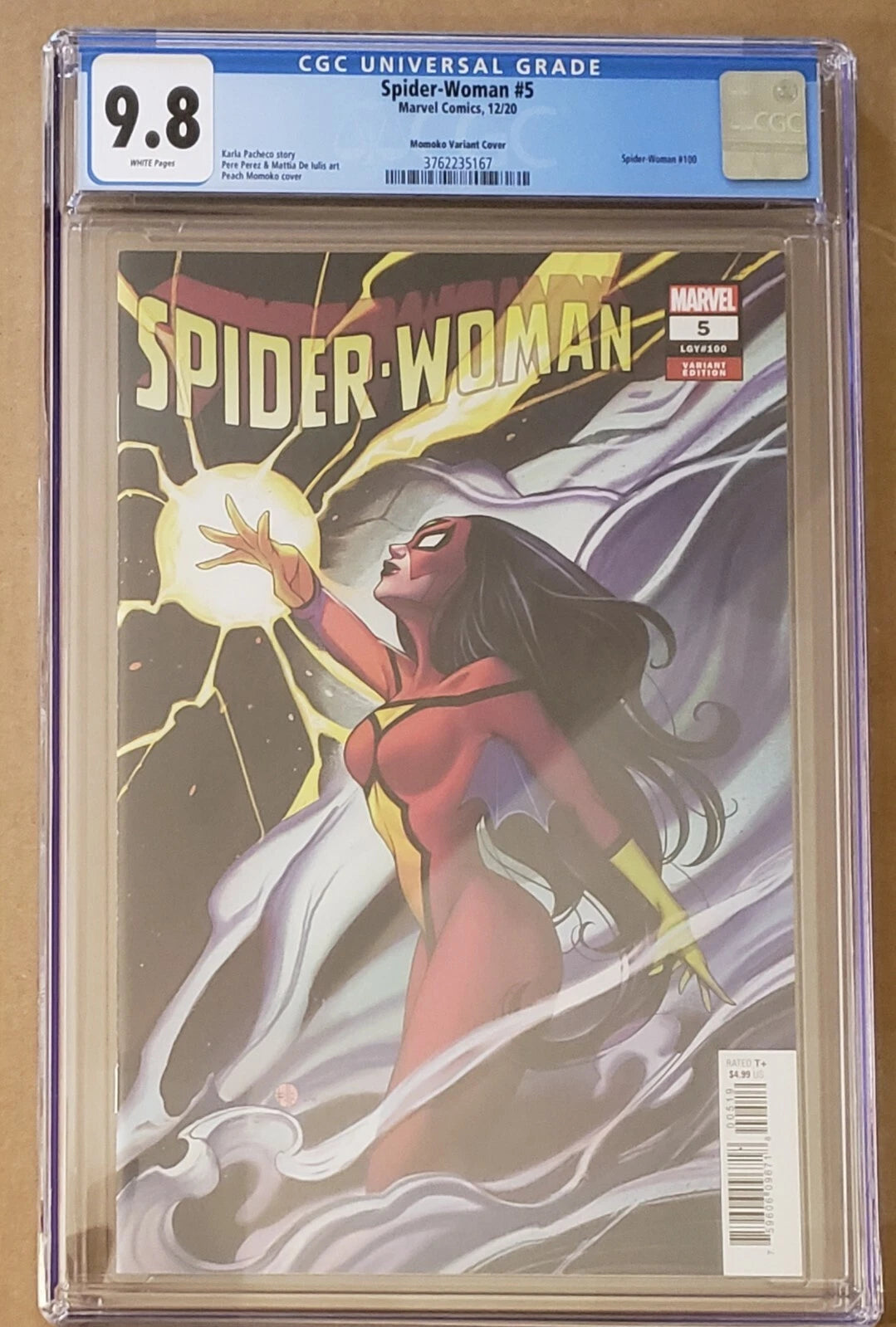 Spider Woman # 5 CGC 9.8 Peach Momoko Variant Marvel Comics 2020