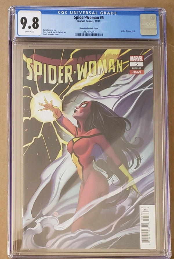 Spider Woman # 5 CGC 9.8 Peach Momoko Variant Marvel Comics 2020