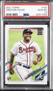 2021 TOPPS ROOKIE CARD #187 CRISTIAN PACHE