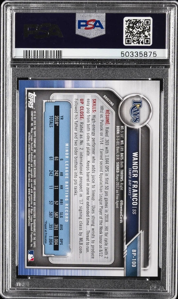 2019 BOWMAN PAPER PROSPECTS #BP100 WANDER FRANCO