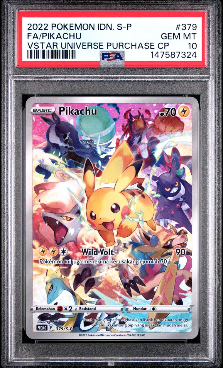 2022 POKEMON INDONESIAN S PROMO | VSTAR UNIVERSE PURCHASE CAMPAIGN #379 FULL ART/PIKACHU